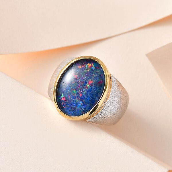Boulder Opal Triplett Ring - 4,78 ct. image number 3