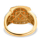 Salamanca Feueropal Ring, 925 Silber vergoldet (Größe 17.00), ca. 1.64 ct image number 5