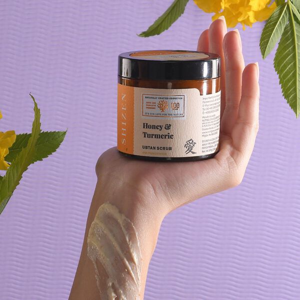 SHIZEN Honig und Kurkuma Ubtan Gesichtsmaske, 100g image number 2