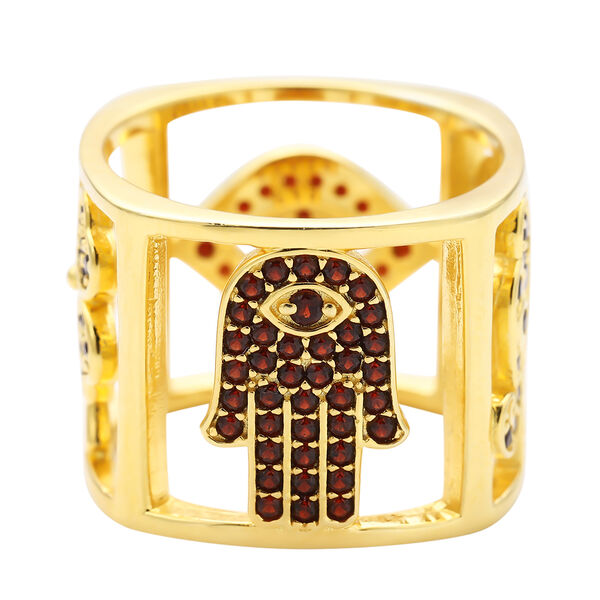 Roter Granat-Ring, 925 Silber vergoldet  ca. 1,42 ct image number 5