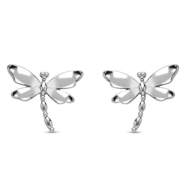 Libelle Kristall-Anhänger mit Kette und Ohrringe in Silberton - 3 ct. image number 6