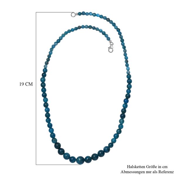 Neon Apatit Halskette ca. 50 cm 925 Silber rhodiniert ca. 155.00 ct image number 6