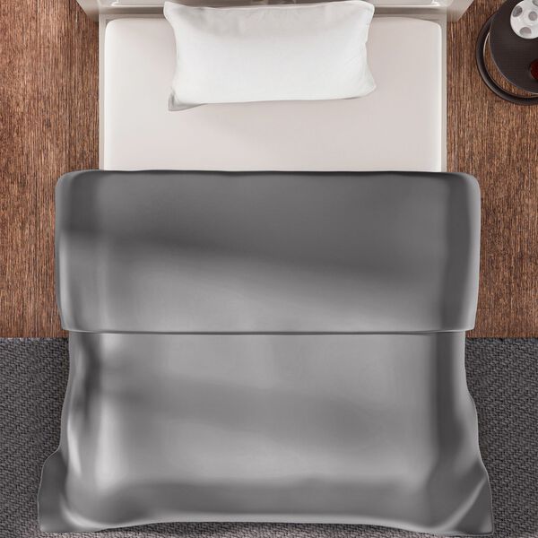 Serenity Night - Steppdecke aus 100% Maulbeerseide, 350gsm, Grau image number 7