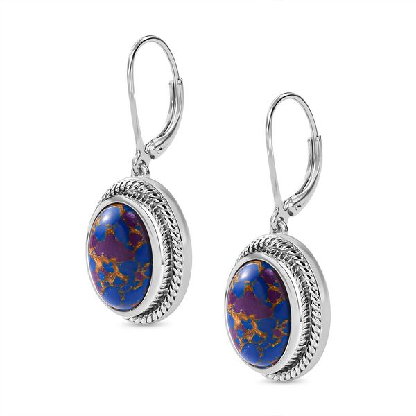 Lila Türkis-Ohrringe image number 4