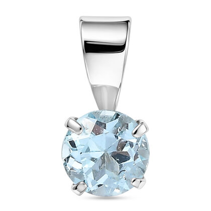Himmelblauer Topas Anh&auml;nger 925 Silber platiniert ca. 0.63 ct