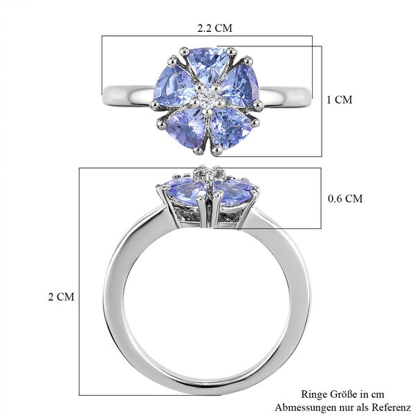 Tansanit und Zirkon Ring - 0,98 ct. image number 7