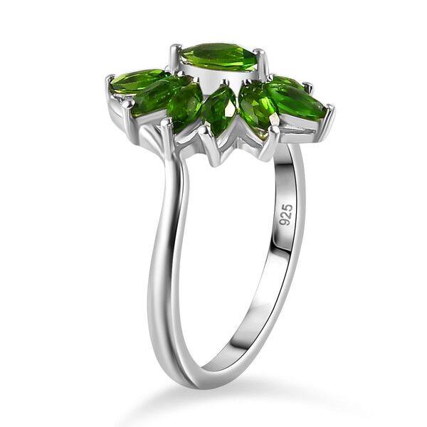 Nat&uuml;rlicher Chromdiopsid Ring 925 Silber rhodiniert (Gr&ouml;&szlig;e 20.00) ca. 1,13 ct image number 5