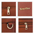 SENCILLEZ Crossbody Tasche aus echtem Leder, Größe 24x4,5x26,5 cm, Hellbraun image number 3