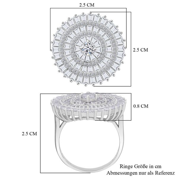 LUSTRO STELLA - Weißer Zirkonia Ring 925 Silber rhodiniert (Größe 20.00) 0.05 ct image number 5