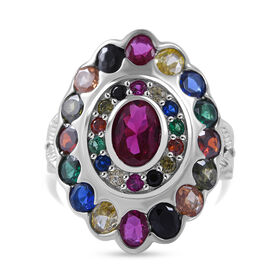 LUSTRO STELLA Mehrfarbiger Zirkonia-Ring - 6,91 ct.