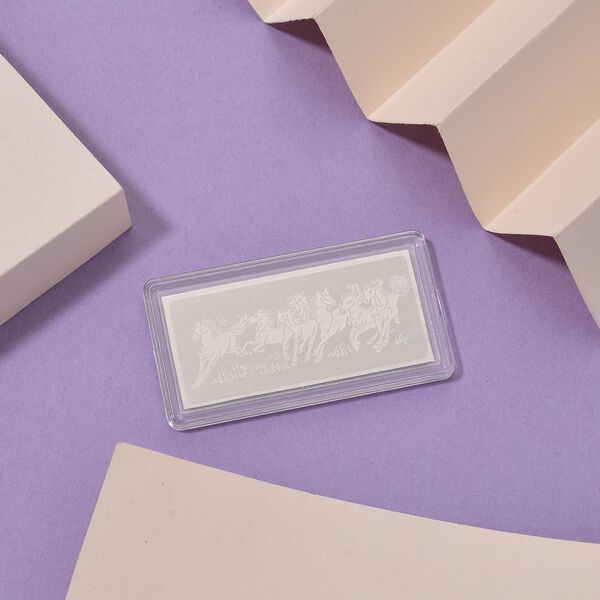 999er Platin-Barren mit Pferdemotiven image number 2