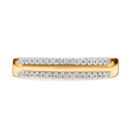 Weißer Diamant P Ring 925 Silber Gelbgold Vermeil (Größe 21.00) ca. 0,15 ct