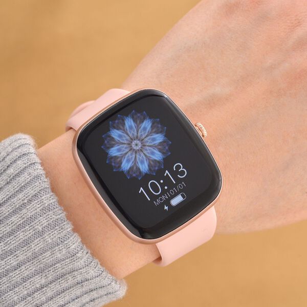 VS10 Smartwatch 4-in-1 Set mit TFT Touchscreen, 3 Silikon-Wechselarmb&auml;ndern, Bluetooth-Anrufen, Sprachassistent, Herzfrequenz- und Schlaftracking, wasserdichtes Geh&auml;use, Rosa image number 1