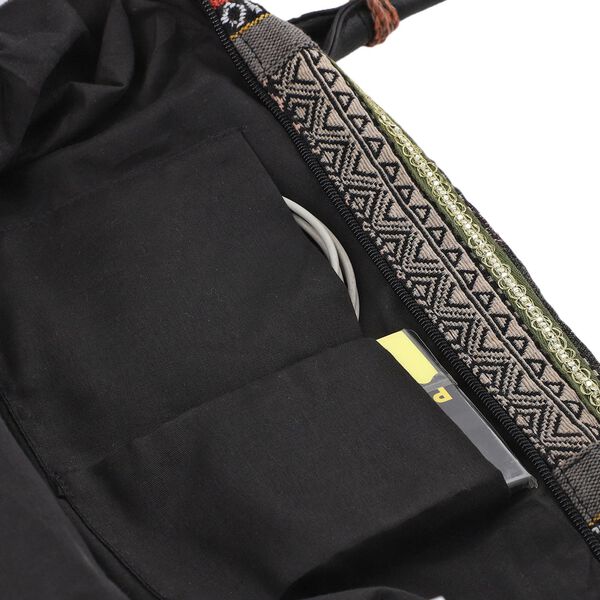 Boho Weekender-Tasche mit Quaste, Jacquard handgewebt, Ethniklook image number 8