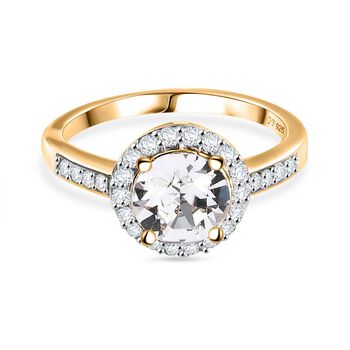 J Francis gefertigt mit SWAROVSKI- Swarovski Kristall Schmuckset, 925 Silber vergoldet