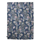 2er-Set Bett- und Kissenbezug, Größe 135x200 cm und 80x80 cm, Blatt- und Blumenmuster, Blau image number 0