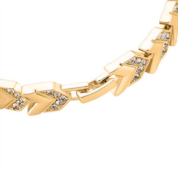 Wei&szlig;er Kristall Armband ca. 19 cm Std Gelb