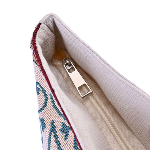 Jacquard gewebte Jute-Tasche, Suzani rot image number 10