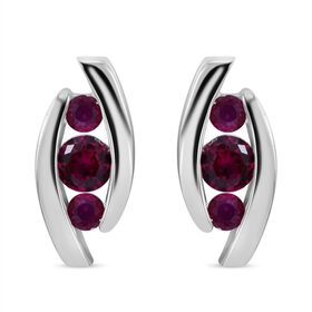 Rote Zirkonia-Ohrringe - 2,23 ct.