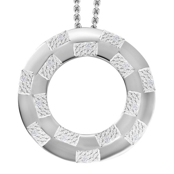 Wei&szlig;es Diamant-Schmuckset, Silberton - 0,11 ct. image number 6