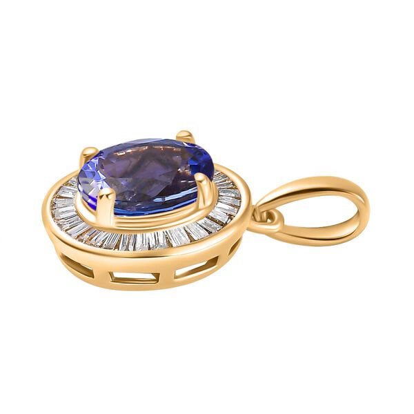 AAA Tansanit und Diamant Anh&auml;nger in 585 Gold - 3,82 ct. image number 7