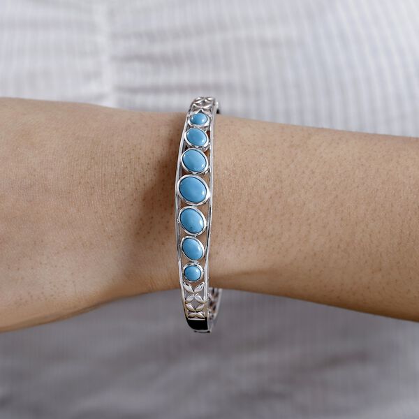 AA Amerikanischer nat&uuml;rlicher Sleeping Beauty T&uuml;rkis Armreif, 19 cm - 5,56 ct. image number 3