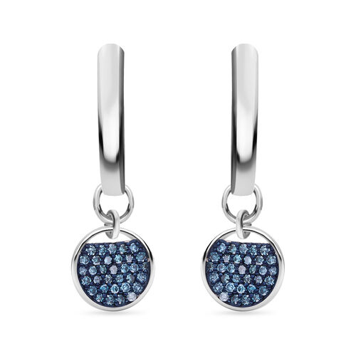 2er Set- Blauer Diamant-Anhänger mit 50cm Kette und Ohrringe - 0,48 ct. image number 1
