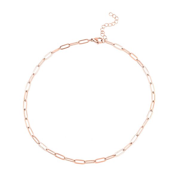 EVER TRUE 3er-Set- Stacking B&uuml;roklammerketten in Ros&eacute;goldton image number 5