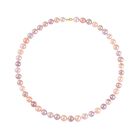 Mehrfarbige Süßwasser Perle Halskette, ca. 50 cm, 375 Gold