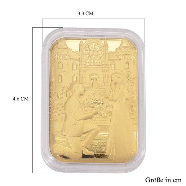 EXKLUSIVES GESCHENK - 999er Goldfolie mit Heiratsantrag-motiv 10mg image number 5