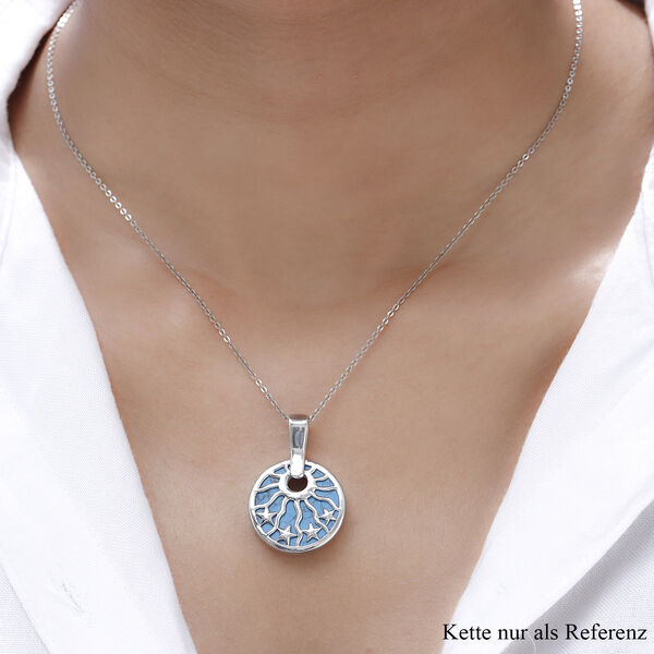 Blauer Howlit Anhänger, reines Messing ca. 9.83 ct image number 2