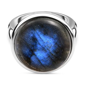 Labradorit Ring 316L Edelstahl (Gr&ouml;&szlig;e 18.00) ca. 20.36 ct