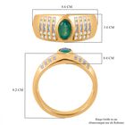 AAA Kagem Sambischer Smaragd, Weißer Zirkon Ring 925 Silber Gelbgold Vermeil (Größe 18.00) ca. 0,93 ct image number 4