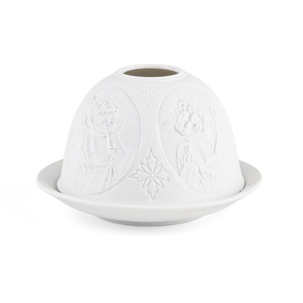 LED-Porzellan-Teelichthalter - Motiv Engel, 13-Farben-LED mit Fernbedienung, Durchmesser 10,5 cm, H&ouml;he 7,5 cm image number 5