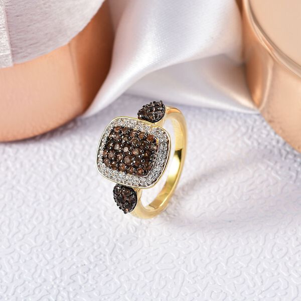 D'Joy AA Andalusit Ring 925 Silber 750 Gelbgold Vermeil (Größe 18.00) ca. 1,29 ct image number 1
