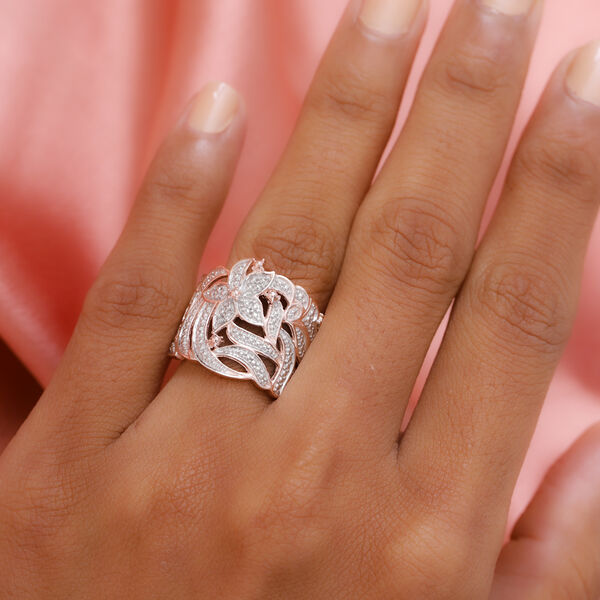 Diamant Ring 925 Silber Rosevergoldet image number 3