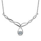 Moissanit Halskette, ca. 45 cm 925 Silber platiniert ca. 0.42 ct