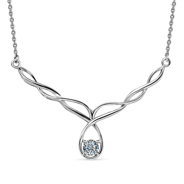 Moissanit Halskette, 45 cm  - 0,42 ct.