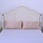 Serenity Night: 2er-Set Kissenbezüge aus 100% Maulbeerseide, Größe 40x80 cm, Roségold