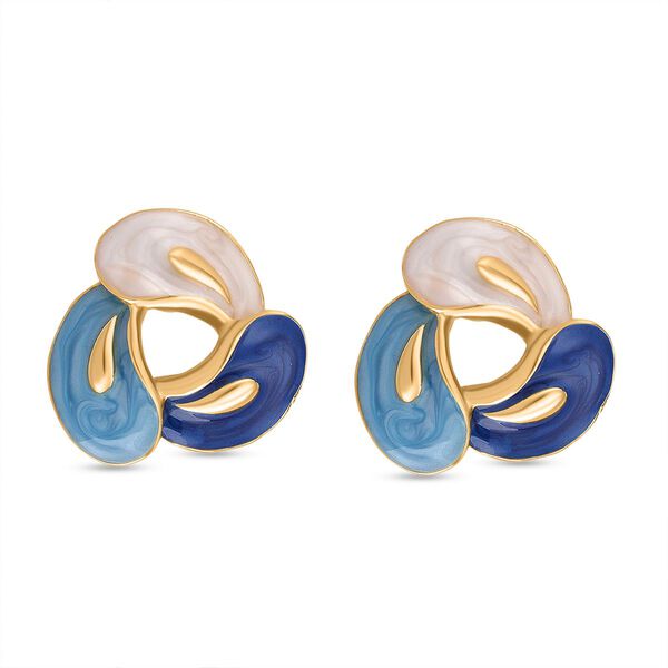 2er-Set Emaille-Schmuckset, Blau-weiß image number 7