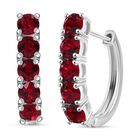 J Francis gefertigt mit SWAROVSKI Siam Farbe Swarovski Kristall Ohrringe 925 Silber Standard