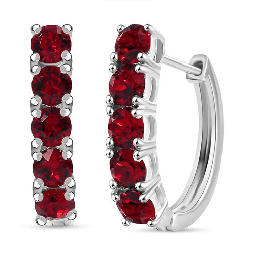 J Francis gefertigt mit SWAROVSKI- Siam Farbe Swarovski Kristall Ohrringe image number 0