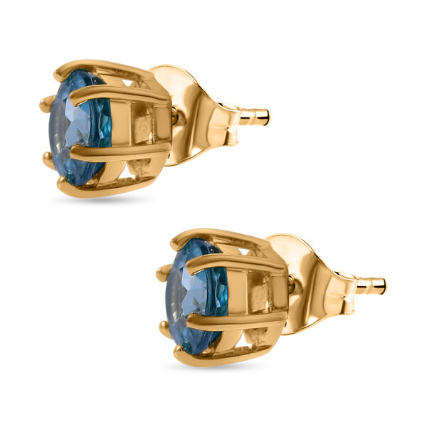 AAA Ratnakiri blaue Zirkon-Ohrringe - 2 ct. image number 2