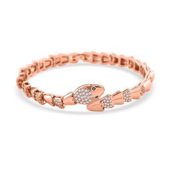 Wei&szlig;er Zirkonia Armband ca. 19 cm Nickelfreies Messing