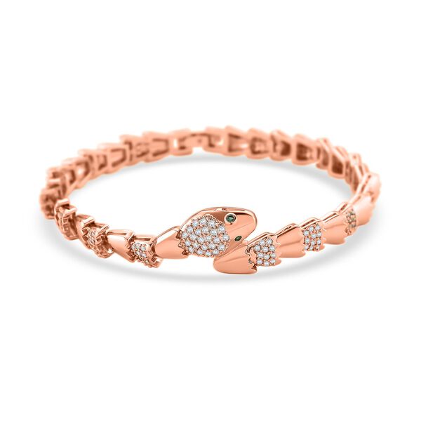 Wei&szlig;er Zirkonia Armband ca. 19 cm Nickelfreies Messing