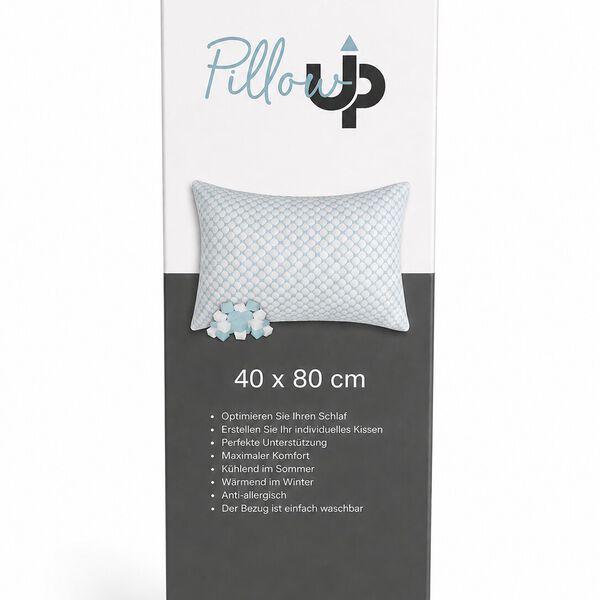 PillowUp Ganzjahreskissen mit k&uuml;hlendem und w&auml;rmendem Komfort, 40x80 cm image number 1