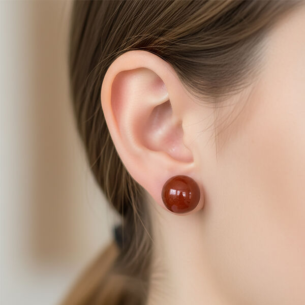 D'Joy rote Jade Ohrringe - 15 ct. image number 2