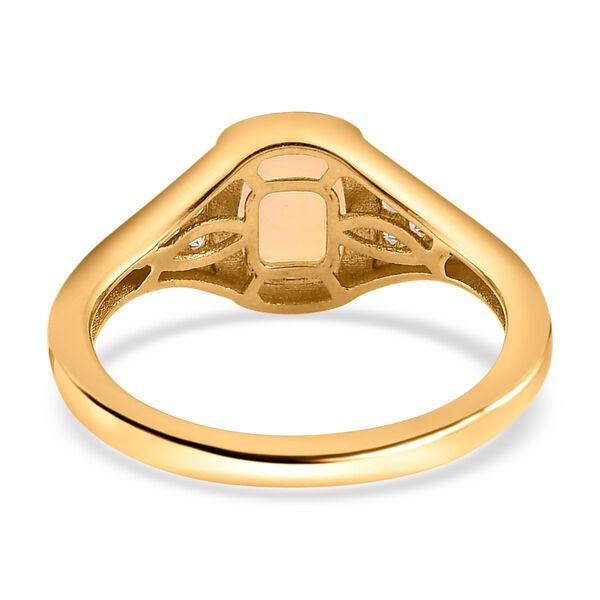 Natürlicher, äthiopischer Welo Opal und Zirkon-Ring - 1,04 ct. image number 6