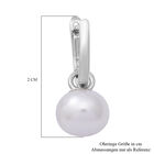Weiße Süßwasser Perle Ohrringe 925 Silber rhodiniert ca. 8,00 ct image number 3
