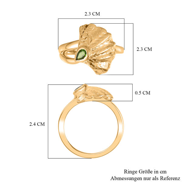 GP Italian Garden Kollektion- AA Natürlicher Chromdiopsid und Kanchanaburi blauer Saphir-Ring - 0,26 ct. image number 7